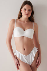Lotus Satin Off White Bra