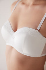 Lotus Satin Off White Bra