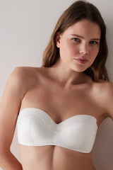 Lotus Satin Off White Bra