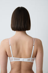 Glam Sequin Lace Off White Bra