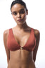 Orange Braga Deep V Bikini Top