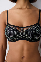 Hera Stone Push Up Black Bra