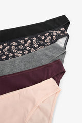 Darker Flower Floral Patterned Low Waist 5-Pack Slip Panties