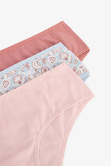 Blue Story Shawl Patterned Low Waist 3-Pack Slip Panties