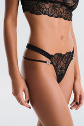 Leto String Black Panties - Privee Collection