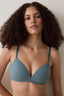 Dark Grey Comfy Cosy Essentials Wire-Free Triangle Bra