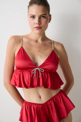 Satin Red Bralette