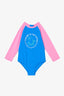 Light Pink Girls Ocean UV Protected Long Sleeve Swimsuit