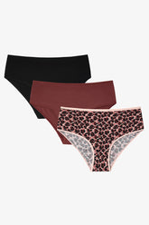 Leopard Patterned Crispy Leo 3-Pack High Waist Panties
