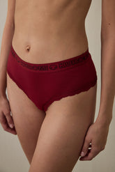 Burgundy Cheeky Hipster Panties