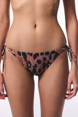 Clove Minimal Cut Leopard Print Bikini Top