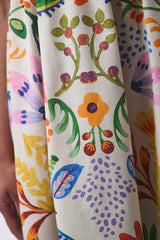 Ila Floral Patterned Maxi V-Neck Beach Dress