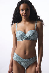 Spring Green High Waist Twist Bikini Bottom