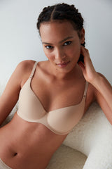 Sensation Beige Seamless Push Up Support Bra