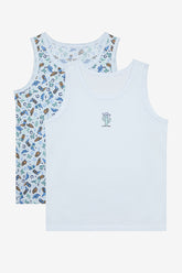 Boy Lucky Boy Optic White 2-Piece Undershirt