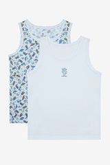 Boy Lucky Boy Optic White 2-Piece Undershirt
