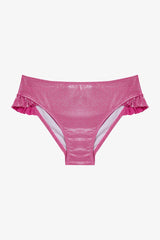 Pink Girl's Shiny Triangle Bikini Set