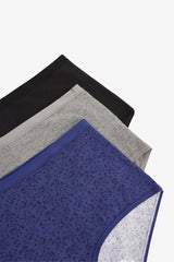 Crunchy Leaf Pattern High Waist 3-Pack Briefs