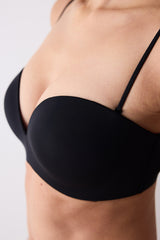 Push Up Wireless U Wire Deep Beige Low-cut Bra