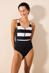 Nola Black White Stripe Sport Suit