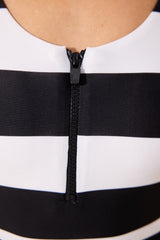 Nola Black White Stripe Sport Suit