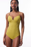 Oil Green Fixed Padded Miss Swimsuit