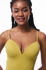 Oil Green Fixed Padded Miss Swimsuit