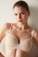 Cosy Broidery Beige Bra