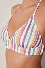 Kofi Bralette Textured Multi Color Bikini Top