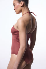 Light Brown Astrid Macrame Beaded Swimsuit