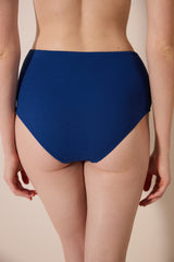 Romina High Textured Indigo Bikini Bottom