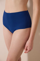 Romina High Textured Indigo Bikini Bottom
