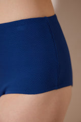Romina High Textured Indigo Bikini Bottom