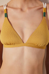 Blanca Triangle Fit Yellow Bikini Top