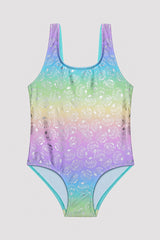 Girls Silver Swim Suit
