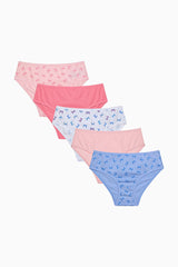 Girl Colorful Bows 5-Pack Multicolored Slip Panties