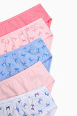 Girl Colorful Bows 5-Pack Multicolored Slip Panties