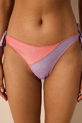 Mena Brazilian High Waist Glitter Purple Bikini Bottom