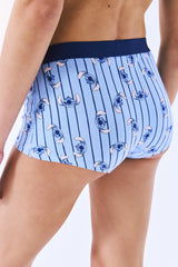 Stitch Highwaist Cotton Light Blue Boxer Briefs - Stitch Collection