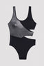 Teen Black Silver Monokini
