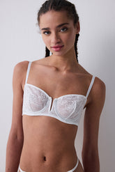 Stone V Wire Off White Bra