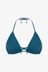 Petrol Color Triangle Bikini Top