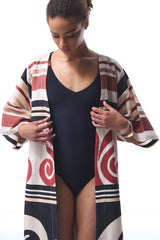 Ethnic Patterned Shay Long Kimono