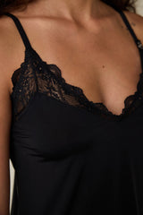 Black Lace Non-wired Cupless Babydoll