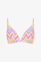 Zigzag Patterned Triangle Bikini Top