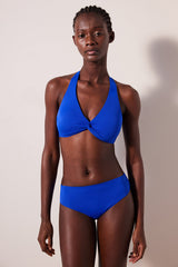 New Triangle Twist Navy Bikini Top
