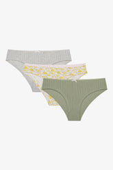 Lemon Tree 3-Pack Pointel Multicolored Hipster Panties