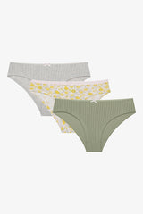 Lemon Tree 3-Pack Pointel Multicolored Hipster Panties