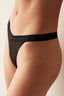 Lace V Shaped Black Thong