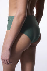 Green Beaded High Waist Bikini Bottom